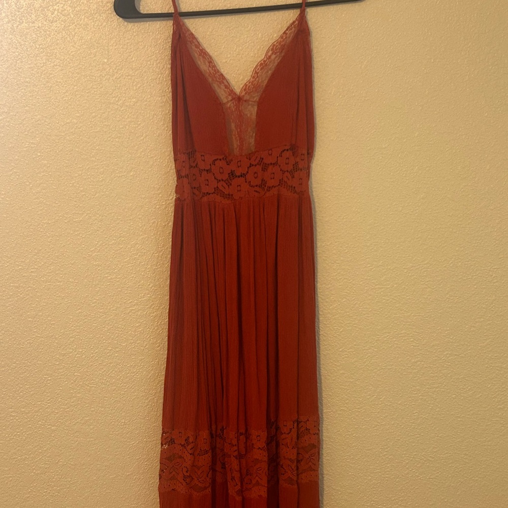 Rue21 Rust Lace Maxi Dress